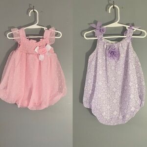 Baby Essentials Lavender and Pink Outfit Size 12 Months